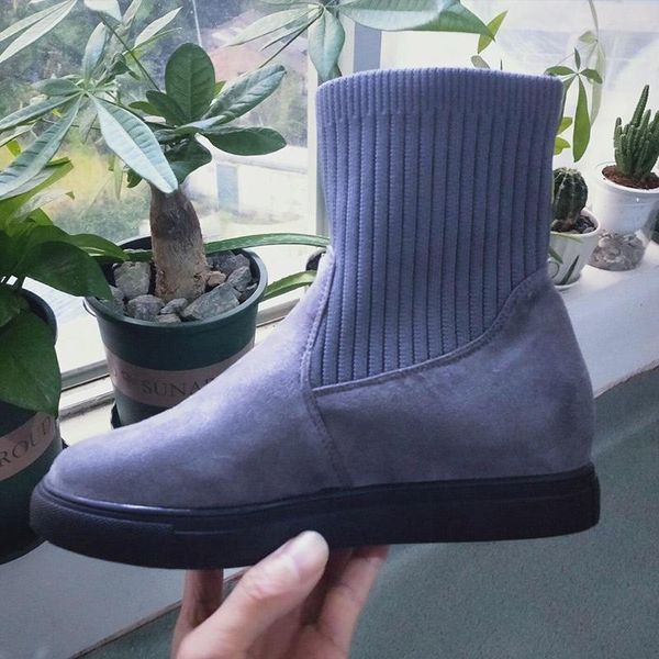 boots ankle for women knitted flock platform ladies wedge warm cotton shoes female fashion plus size footwear 2021, Black
boots ankle for women knitted flock platform ladies wedge warm cotton shoes female fashion plus size footwear 2021, Black