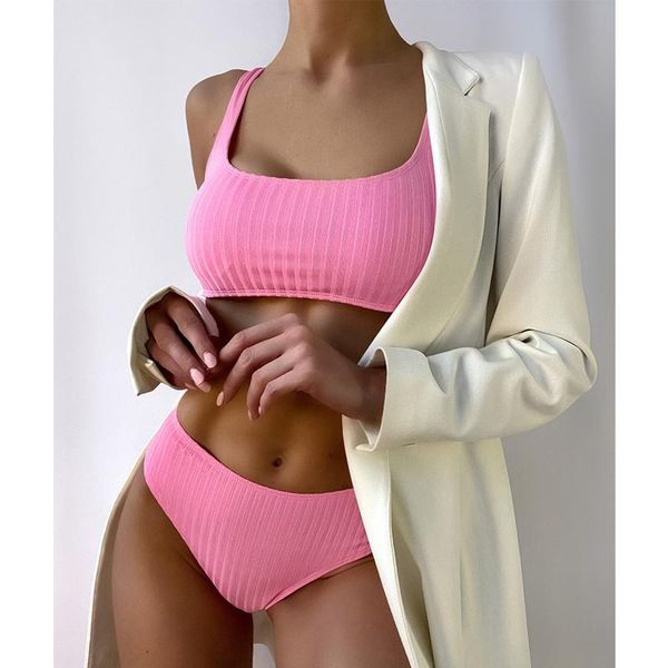 women's swimwear rinabe solid bikinis 2021 ribbed swimsuit women high waist bathing suit bikini set female biquini sport beach wear, White;black
women's swimwear rinabe solid bikinis 2021 ribbed swimsuit women high waist bathing suit bikini set female biquini sport beach wear, White;black