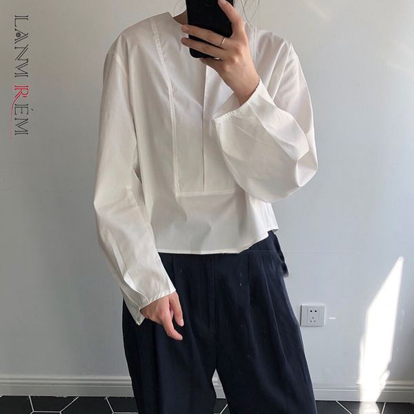 women white short pullover blouse round neck puff sleeve loose fit shirt fashion tide spring autumn 2e1529 210507
women white short pullover blouse round neck puff sleeve loose fit shirt fashion tide spring autumn 2e1529 210507