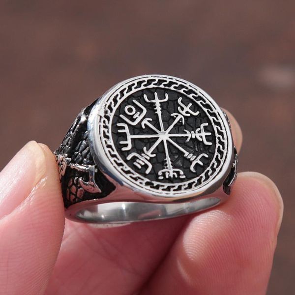 cluster rings vintage stainless steel viking compass ring men nordic biker double axe amulet fashion jewelry gift wholesale, Golden;silver
cluster rings vintage stainless steel viking compass ring men nordic biker double axe amulet fashion jewelry gift wholesale, Golden;silver