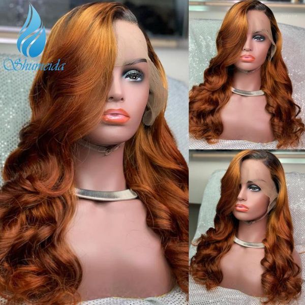 shumeida ombre color 13x6 lace front human hair wigs with baby brazilian remy loose wave baby1, Black;brown
shumeida ombre color 13x6 lace front human hair wigs with baby brazilian remy loose wave baby1, Black;brown