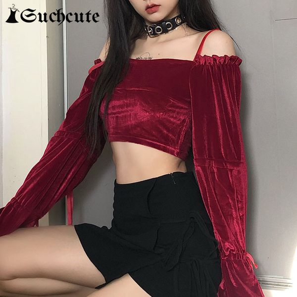 women's t-shirt slash neck velvet crop for women streetwear fashion long sleeve tie up 90s outfit t-shirts korean style, White
women's t-shirt slash neck velvet crop for women streetwear fashion long sleeve tie up 90s outfit t-shirts korean style, White
