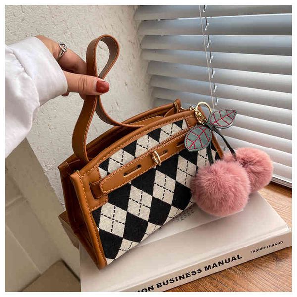 handbags bags meimu fashion popular hand women's 2021 autumn and winter matching ins one shoulder temperament contrast underarm, Black;red
