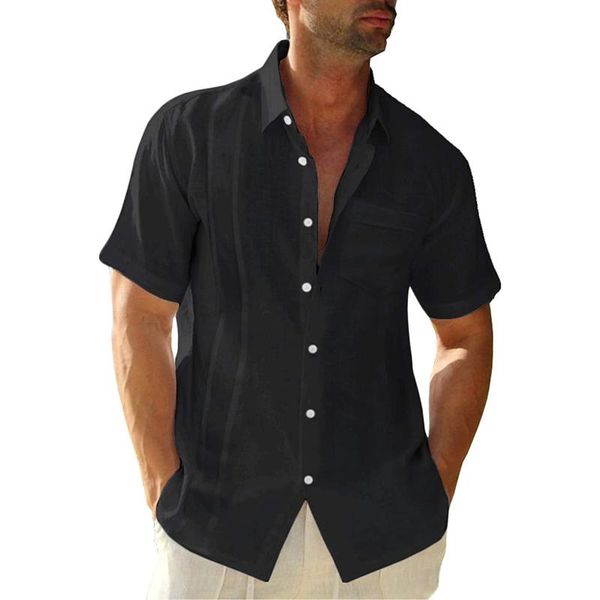 men's casual shirts stripe printed short sleeved cotton linen summer shirt with chest pocket blouse maillot france 2021 ropa hombre, White;black
men's casual shirts stripe printed short sleeved cotton linen summer shirt with chest pocket blouse maillot france 2021 ropa hombre, White;black
