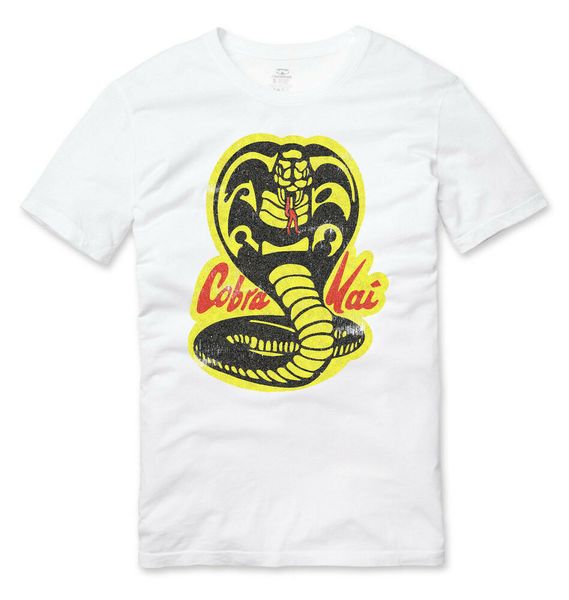 vintage cobra kai distressed effect karate kid t shirt white, White;black
vintage cobra kai distressed effect karate kid t shirt white, White;black