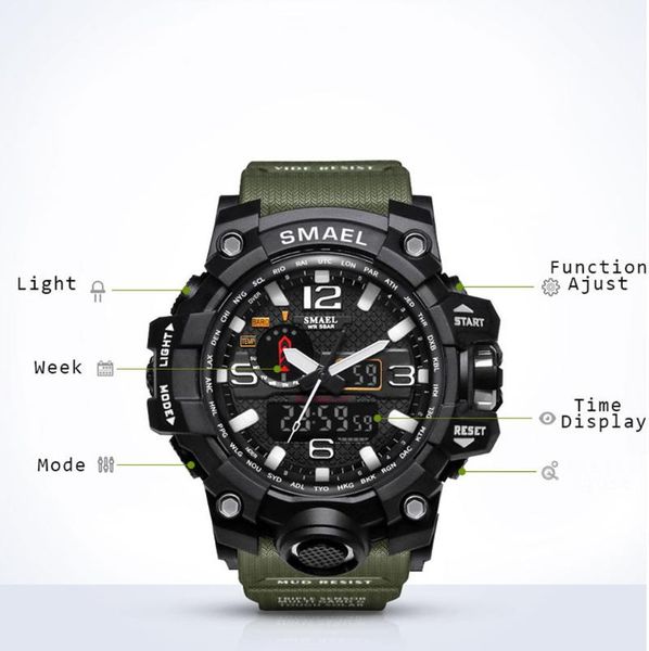 wristwatches 2021 smael sport casual style men watch dual display analog digital led electronic military multifunction wrist waterproof 50m, Slivery;brown
wristwatches 2021 smael sport casual style men watch dual display analog digital led electronic military multifunction wrist waterproof 50m, Slivery;brown