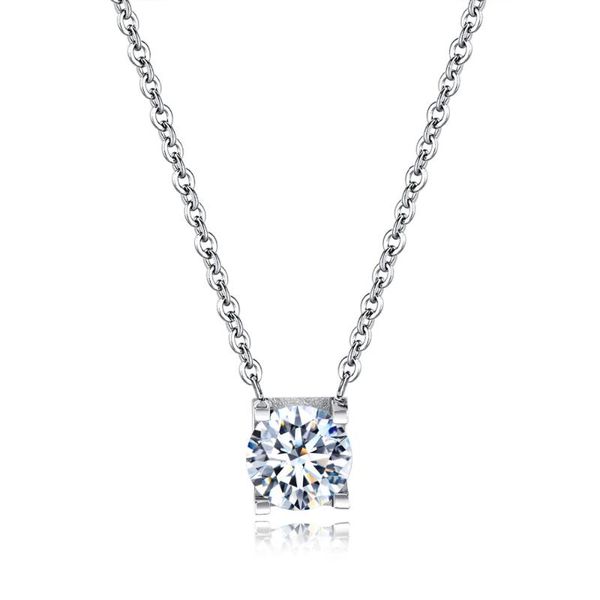 pendant necklaces fashion lady rose gold creative crystal necklace titanium steel short clavicle chain jewelry gift 3-gx1352, Silver
pendant necklaces fashion lady rose gold creative crystal necklace titanium steel short clavicle chain jewelry gift 3-gx1352, Silver