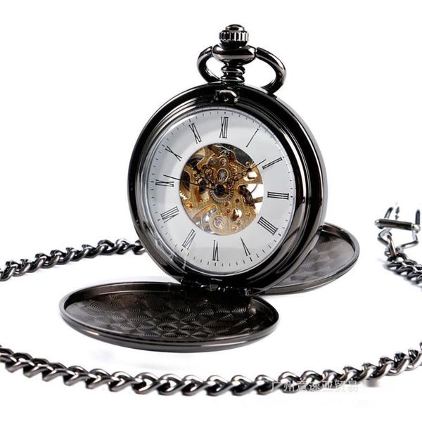 pocket watches black double cover two side light roman lettered manual mechanical watch men's and women's fashion, Slivery;golden
pocket watches black double cover two side light roman lettered manual mechanical watch men's and women's fashion, Slivery;golden