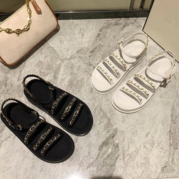 sandals women 2021 summer genuine leather buckled shoes chain flat platform sweet lady, Black
sandals women 2021 summer genuine leather buckled shoes chain flat platform sweet lady, Black