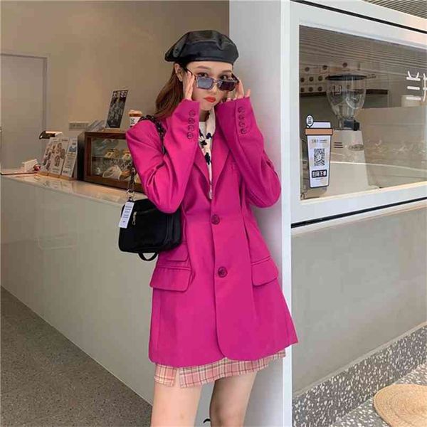 women's spring autumn blazers korean style wild loose solid color suit jacket casual slim long-sleeved coats ll724 210506, White;black
women's spring autumn blazers korean style wild loose solid color suit jacket casual slim long-sleeved coats ll724 210506, White;black