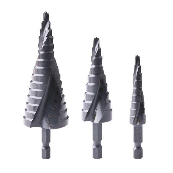 cihex shank 4-12/20/32mm hss step cone drill bit nitride coated cutter drills spiral groove hexagon professional bits
cihex shank 4-12/20/32mm hss step cone drill bit nitride coated cutter drills spiral groove hexagon professional bits