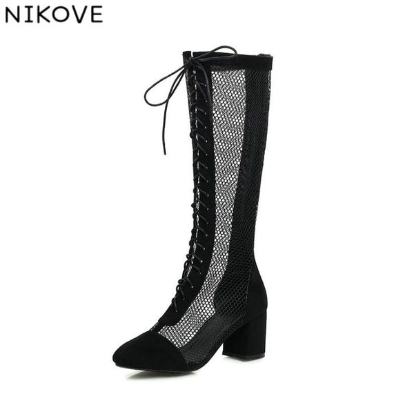 boots nikove 2021 women summer shoes square high heel mesh zipper black knee peep toe classic woman size 34-43
boots nikove 2021 women summer shoes square high heel mesh zipper black knee peep toe classic woman size 34-43