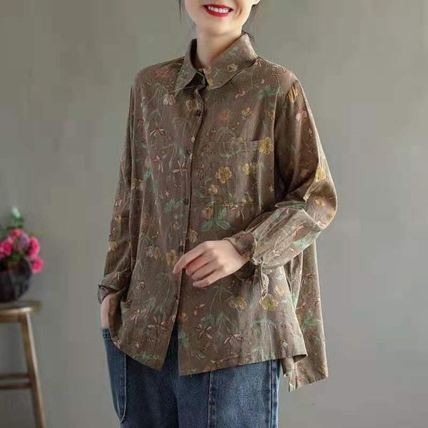 dress 2021 spring girl style arts loose long turn-down sleeve single blouse breasted cotton linen print casual shirts w137, Black;gray
dress 2021 spring girl style arts loose long turn-down sleeve single blouse breasted cotton linen print casual shirts w137, Black;gray
