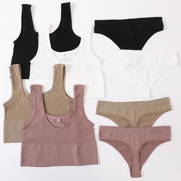 bras sets women bra set seamless female fitness crop suit lingerie high waist thongs underwear comfort sportwear, Red;black
bras sets women bra set seamless female fitness crop suit lingerie high waist thongs underwear comfort sportwear, Red;black