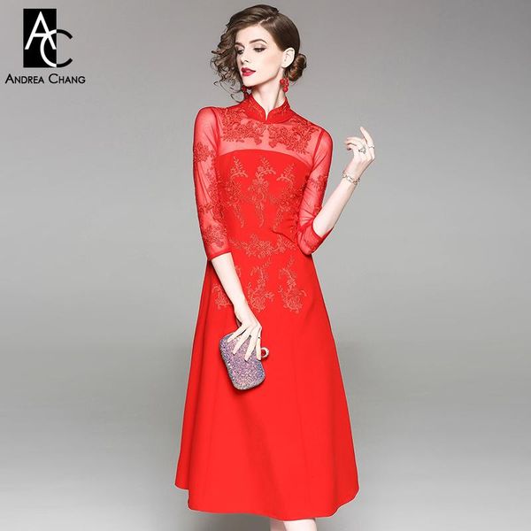 casual dresses autumn spring woman dress transparent shoulder sleeve floral pattern embroidery red chinese style calf length event, Black;gray
casual dresses autumn spring woman dress transparent shoulder sleeve floral pattern embroidery red chinese style calf length event, Black;gray