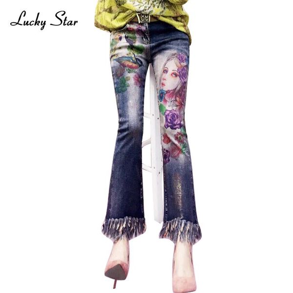 tassels beautiful printing jeans female casual streetwear stretch pants winter 2021 denim women bottom wide leg a293 women's, Blue
tassels beautiful printing jeans female casual streetwear stretch pants winter 2021 denim women bottom wide leg a293 women's, Blue