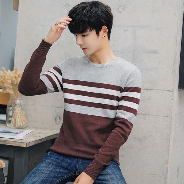 men's sweaters autumn pullover sweater men fashion casual striped o-neck pull homme spring cotton knitwear clothing jersey, White;black
men's sweaters autumn pullover sweater men fashion casual striped o-neck pull homme spring cotton knitwear clothing jersey, White;black
