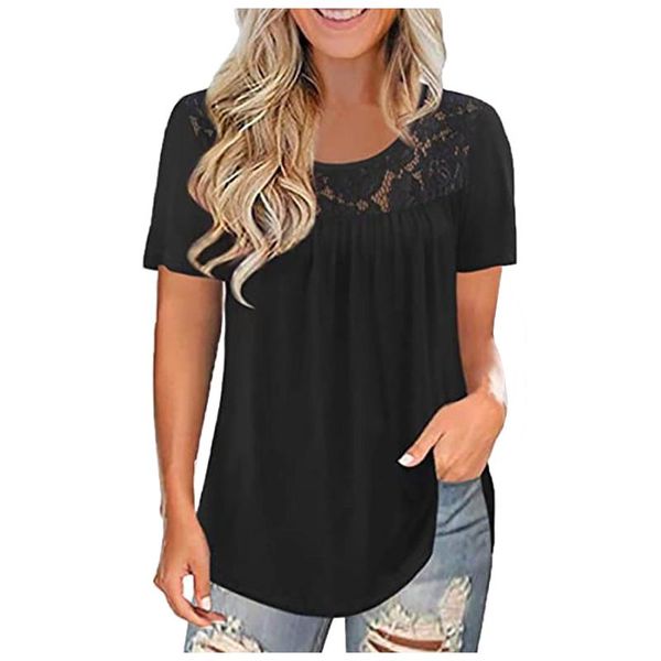 women's t-shirt lace oversized female solid elegant loose t-shirts with short sleeve women clothing o-neck tee shirt, White
women's t-shirt lace oversized female solid elegant loose t-shirts with short sleeve women clothing o-neck tee shirt, White