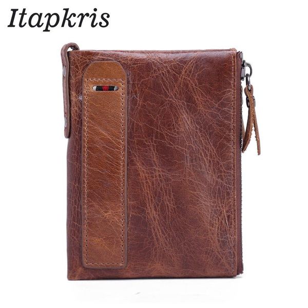 wallets crazy horse genuine leather men slim credit business card holder double zipper clutch purse portom carteira, Red;black
wallets crazy horse genuine leather men slim credit business card holder double zipper clutch purse portom carteira, Red;black