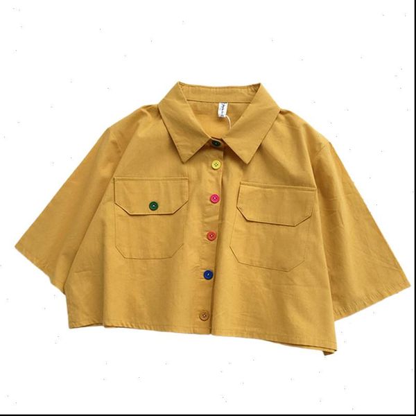 merry pretty womens shirts summer harajuku blouse shirt women crop turn down collar pocket korean cute button short, White
merry pretty womens shirts summer harajuku blouse shirt women crop turn down collar pocket korean cute button short, White