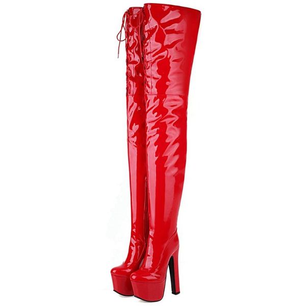 boots bonjomarisa ins platform block high heels thigh shoeslace clubwear banquet wedding over the knee, Black
boots bonjomarisa ins platform block high heels thigh shoeslace clubwear banquet wedding over the knee, Black