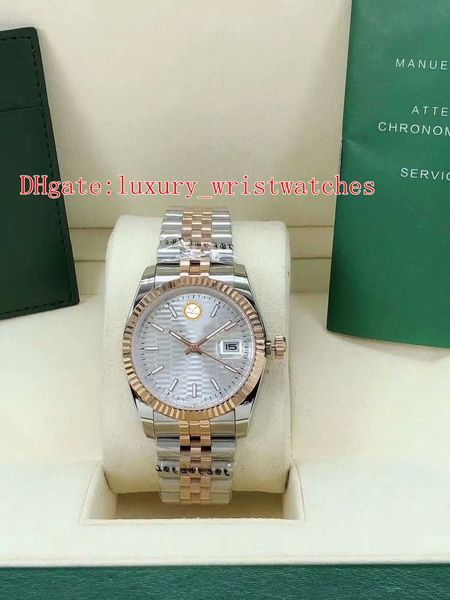 excellent men watches wristwatches 126233 36mm rose gold pit pattern dial stainless two tones jubilee 2813 movement automatic mechanical men, Slivery;brown
excellent men watches wristwatches 126233 36mm rose gold pit pattern dial stainless two tones jubilee 2813 movement automatic mechanical men, Slivery;brown