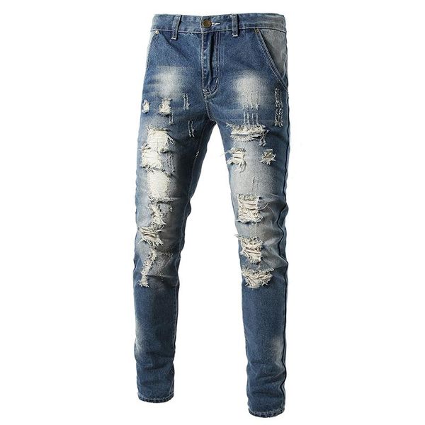 men's jeans 2021 spring and autumn high-end quality ripped fashion trend loose large straight leg trousers size 28-40, Blue
men's jeans 2021 spring and autumn high-end quality ripped fashion trend loose large straight leg trousers size 28-40, Blue