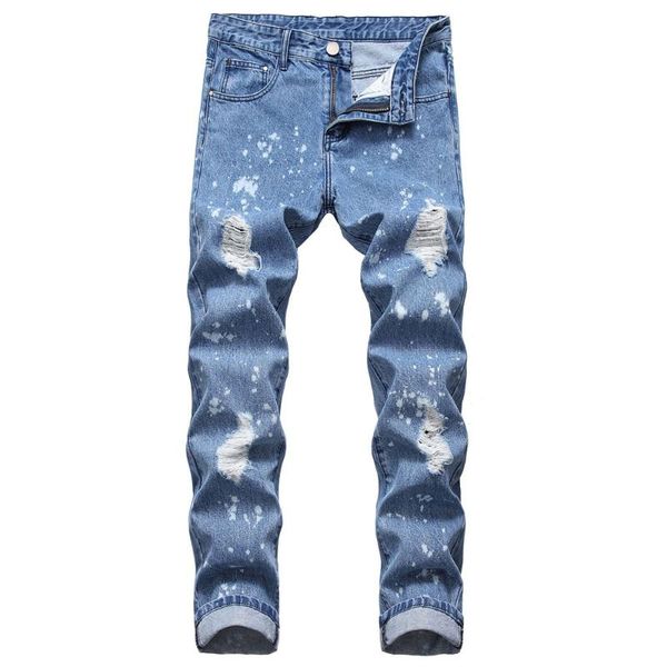 jeans men ripped denim for straight pantalones hombre para blue distressed white dot male pants men's
jeans men ripped denim for straight pantalones hombre para blue distressed white dot male pants men's