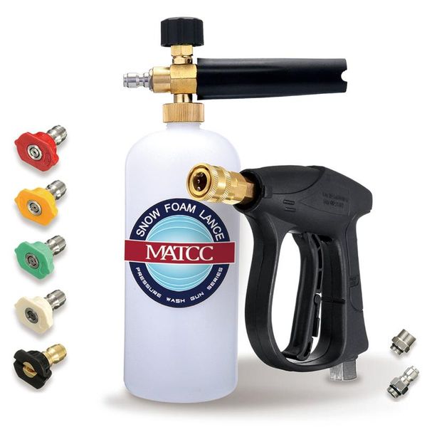 200bar sonw foam gun with 1/4" quick release m22-14mm inlet lance car washer pressure soap sprayer
200bar sonw foam gun with 1/4" quick release m22-14mm inlet lance car washer pressure soap sprayer