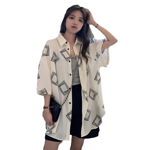 women's blouses & shirts 2021 casual large size printed bat sleeve shirt summer women blouse loose slimming girls f664, White
women's blouses & shirts 2021 casual large size printed bat sleeve shirt summer women blouse loose slimming girls f664, White