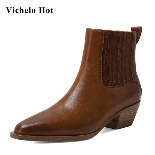 boots vichelo short sheep leather classic colors pointed toe thick med heel slip on handmade beauty girls ankle l8f2, Black
boots vichelo short sheep leather classic colors pointed toe thick med heel slip on handmade beauty girls ankle l8f2, Black