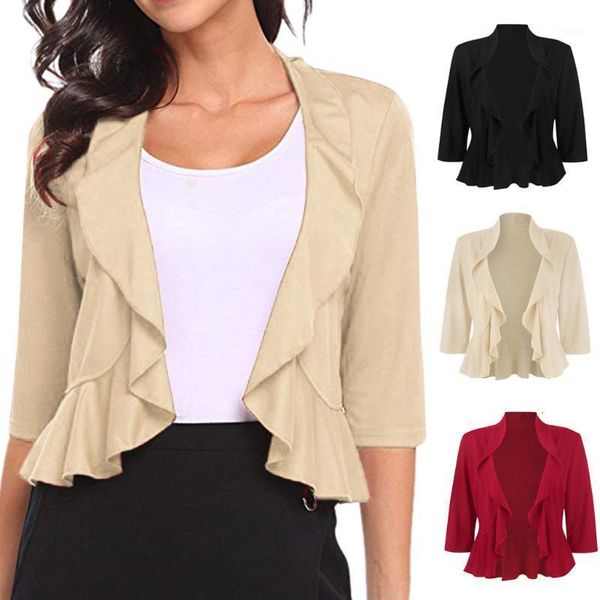 women's jackets women shorts party flouncing solid black beige wine color ruffles peplum cardigan outerwear thin soft coat1 wid7, Black;brown
women's jackets women shorts party flouncing solid black beige wine color ruffles peplum cardigan outerwear thin soft coat1 wid7, Black;brown