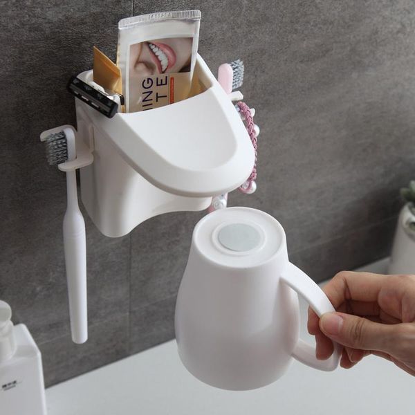 toothbrush holders simple magnetic mouthwash cup set holder rack without trace stick couple
toothbrush holders simple magnetic mouthwash cup set holder rack without trace stick couple