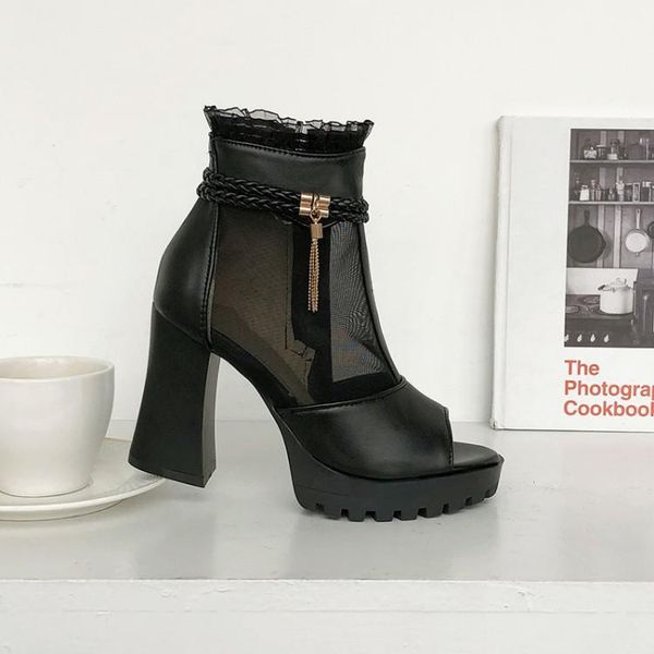 dress shoes plus size ladies summer platform sandals women woman lace mesh fish mouth waterproof table, Black
dress shoes plus size ladies summer platform sandals women woman lace mesh fish mouth waterproof table, Black