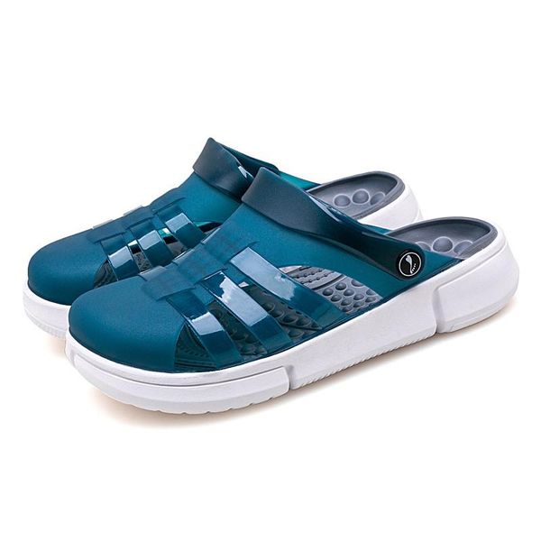 sandals garden hole shoes male 2021 summer plastic thick bottom massage slippers sea breathable soft baotou, Black
sandals garden hole shoes male 2021 summer plastic thick bottom massage slippers sea breathable soft baotou, Black