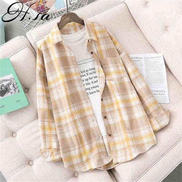 hsa women blouses elegant long sleeve fashion harajuku style plaid shirts streetwear autumn stylish 210430, White
hsa women blouses elegant long sleeve fashion harajuku style plaid shirts streetwear autumn stylish 210430, White