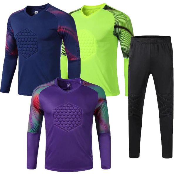 men football jerseys goalkeeper shirts long sleeve pant soccer goalkeeper uniforms training suit protection kits pants clothing, Black
men football jerseys goalkeeper shirts long sleeve pant soccer goalkeeper uniforms training suit protection kits pants clothing, Black