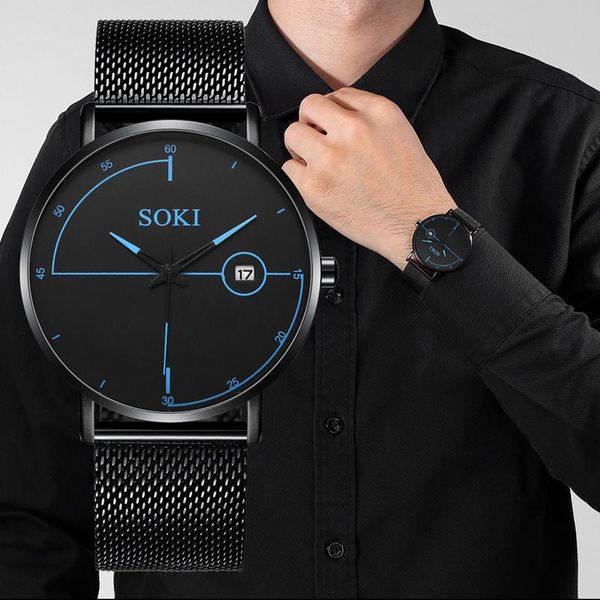 fashion men watch business luxury quartz black mesh ultra thin male clock gift relogio masculino wristwatches, Slivery;brown
fashion men watch business luxury quartz black mesh ultra thin male clock gift relogio masculino wristwatches, Slivery;brown