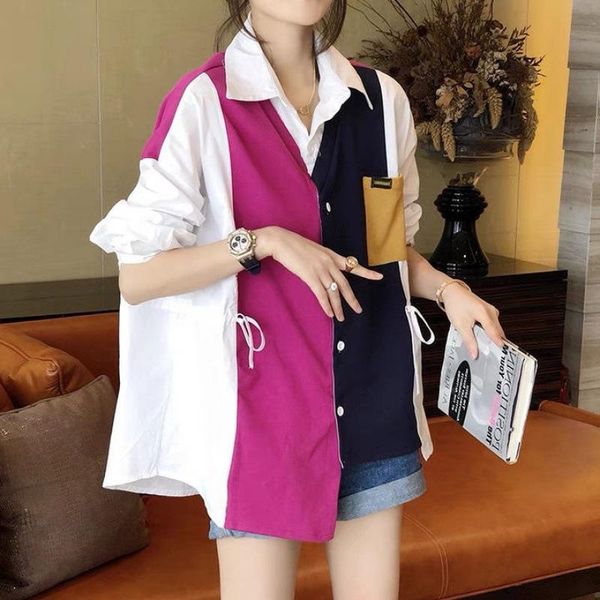 women's blouses & shirts women striped knitted patchwork fake two plus size button up shirt autumn fashion long sleeve blouse harajuku, White
women's blouses & shirts women striped knitted patchwork fake two plus size button up shirt autumn fashion long sleeve blouse harajuku, White