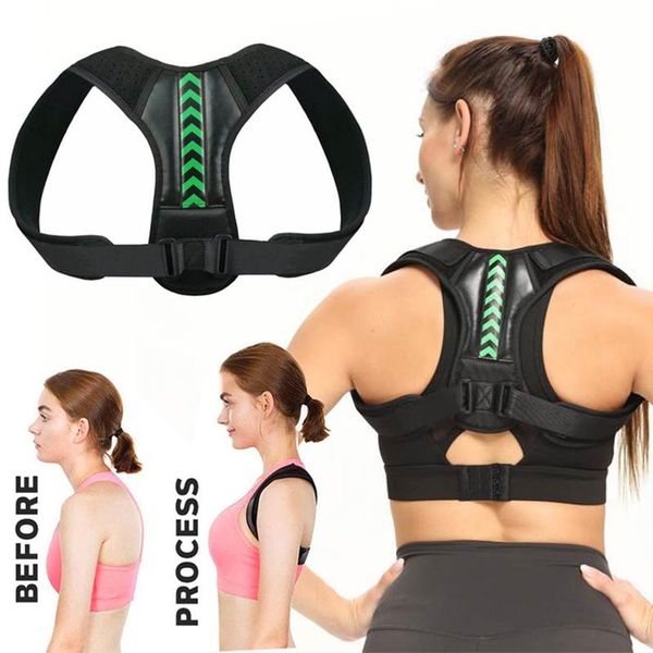 back support adjustable shoulder posture corrector belt clavicle spine reshape body home office sport upper neck brace, Black;blue
back support adjustable shoulder posture corrector belt clavicle spine reshape body home office sport upper neck brace, Black;blue