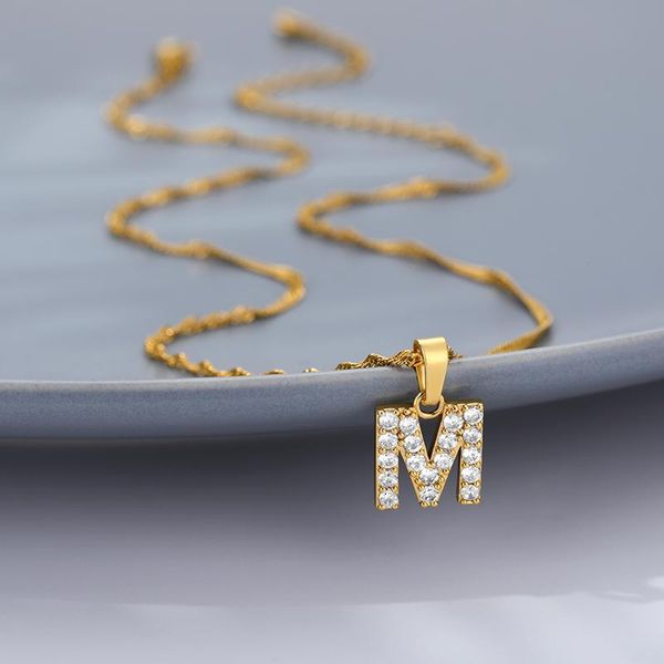initial a-z zirconia letter necklace for women fashion jewelry shinning crystal pendant stainless steel chain accessories bff necklaces, Silver
initial a-z zirconia letter necklace for women fashion jewelry shinning crystal pendant stainless steel chain accessories bff necklaces, Silver