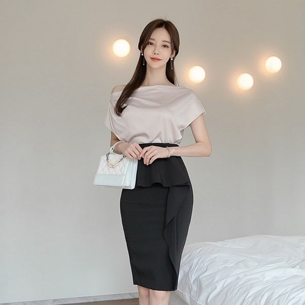 llzacoosh summer women short sleeve slash neck + ruffles bodycon high waist party skirts 2pcs set 210514, White
llzacoosh summer women short sleeve slash neck + ruffles bodycon high waist party skirts 2pcs set 210514, White