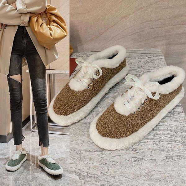 slippers net red wool shoes for women's outer wear autumn and winter 2021 flat lamb lace-up peas shoes, lazy velvet fash, Black
slippers net red wool shoes for women's outer wear autumn and winter 2021 flat lamb lace-up peas shoes, lazy velvet fash, Black