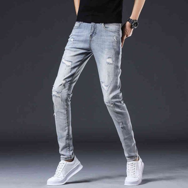 summer jeans men's hole patch casual fashion brand long youth cotton elastic wear, Blue
summer jeans men's hole patch casual fashion brand long youth cotton elastic wear, Blue
