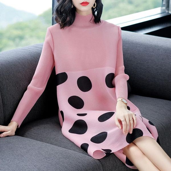 casual dresses 2021 spring and autumn pleated dress female large size loose half high collar temperament fashion, Black;gray
casual dresses 2021 spring and autumn pleated dress female large size loose half high collar temperament fashion, Black;gray