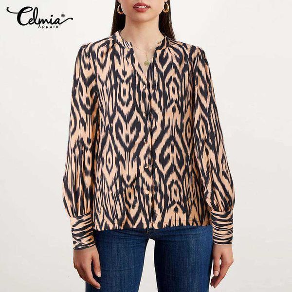 women's blouses & shirts blouses celmia elegant office lady leopard printed v-neck long sleeve fashion casual loose b kjaf, White
women's blouses & shirts blouses celmia elegant office lady leopard printed v-neck long sleeve fashion casual loose b kjaf, White