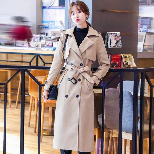 women's trench coats 2021 spring product pure color mid-length lace-up temperament goddess wild korean fan windbreaker bombing the stre, Tan;black
women's trench coats 2021 spring product pure color mid-length lace-up temperament goddess wild korean fan windbreaker bombing the stre, Tan;black