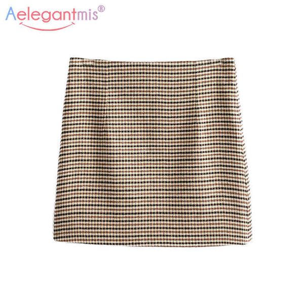 aelegantmis fashion plaid tweed skirt women spring autumn high waist mini ladies vintage houndstooth short a-line 210607, Black
aelegantmis fashion plaid tweed skirt women spring autumn high waist mini ladies vintage houndstooth short a-line 210607, Black