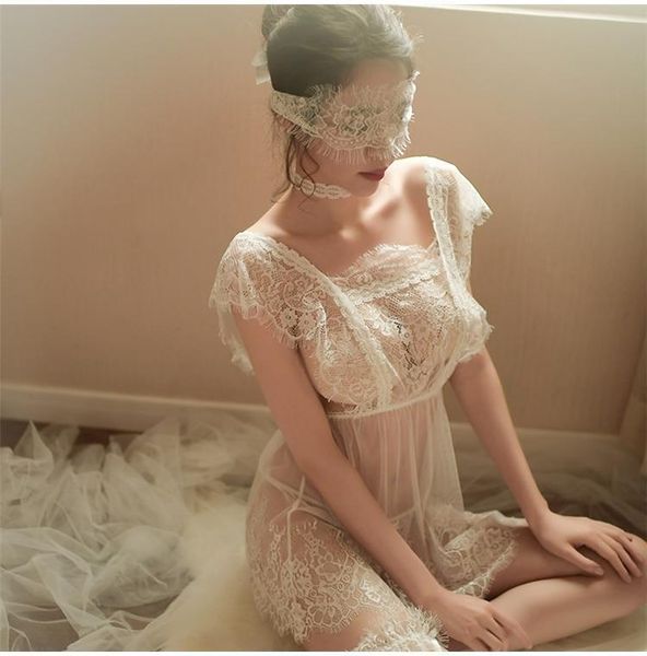 summer women sleepwear v neck lace maid lingerie role play seductive eyelash see through temptation backless apron outfits, Black;red
summer women sleepwear v neck lace maid lingerie role play seductive eyelash see through temptation backless apron outfits, Black;red
