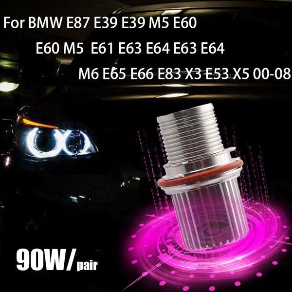 car headlights halo ring 6000k white 90w led angel eyes marker lights bulbs for e87 e39 m5 e60 e61 e63 e64 m6 e65 e66 e83 x3 e53 x5 00-0
car headlights halo ring 6000k white 90w led angel eyes marker lights bulbs for e87 e39 m5 e60 e61 e63 e64 m6 e65 e66 e83 x3 e53 x5 00-0